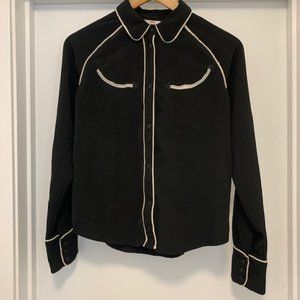 Levi's black satin western shirt size small